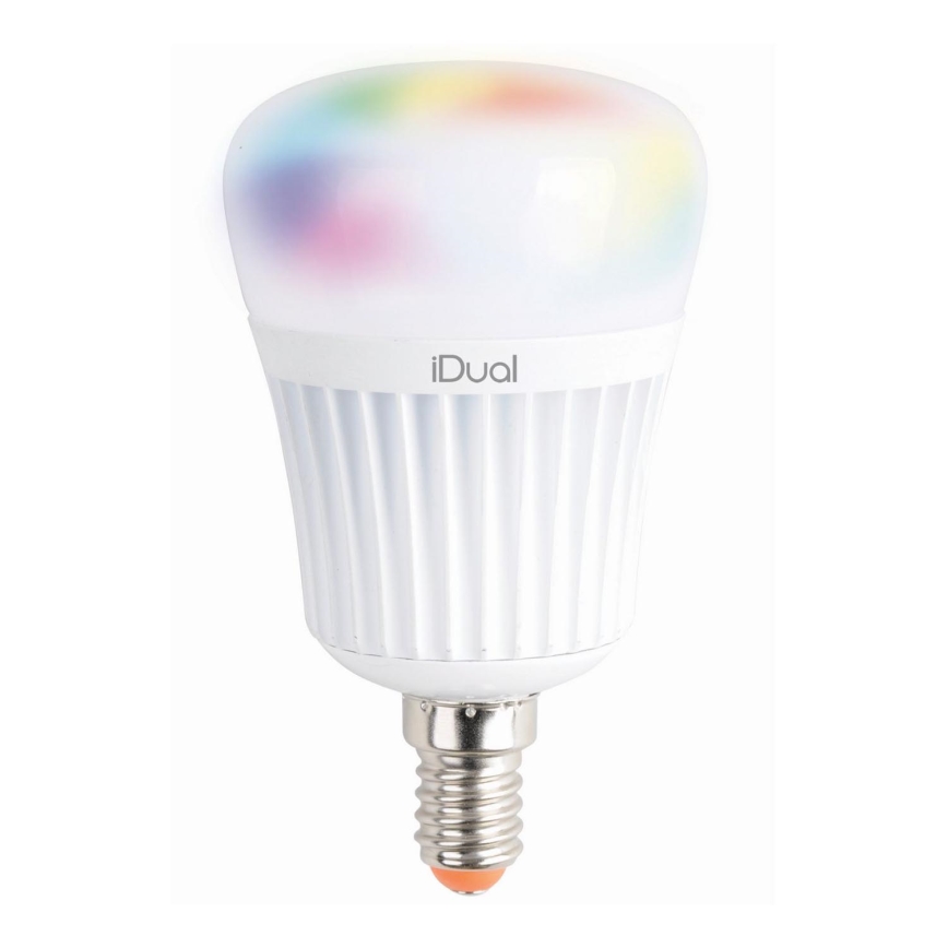 LED RGBW Dimbare lamp iDual E14/7W/230V 2200-6500K