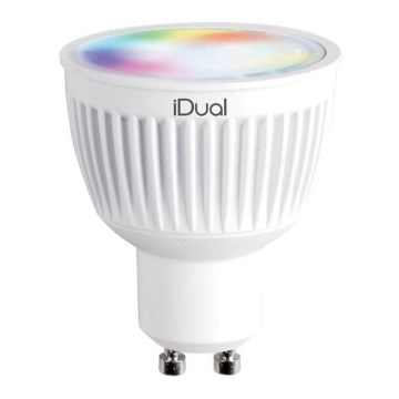 LED RGBW Dimbare lamp iDual GU10/7W/230V 2200-6500K