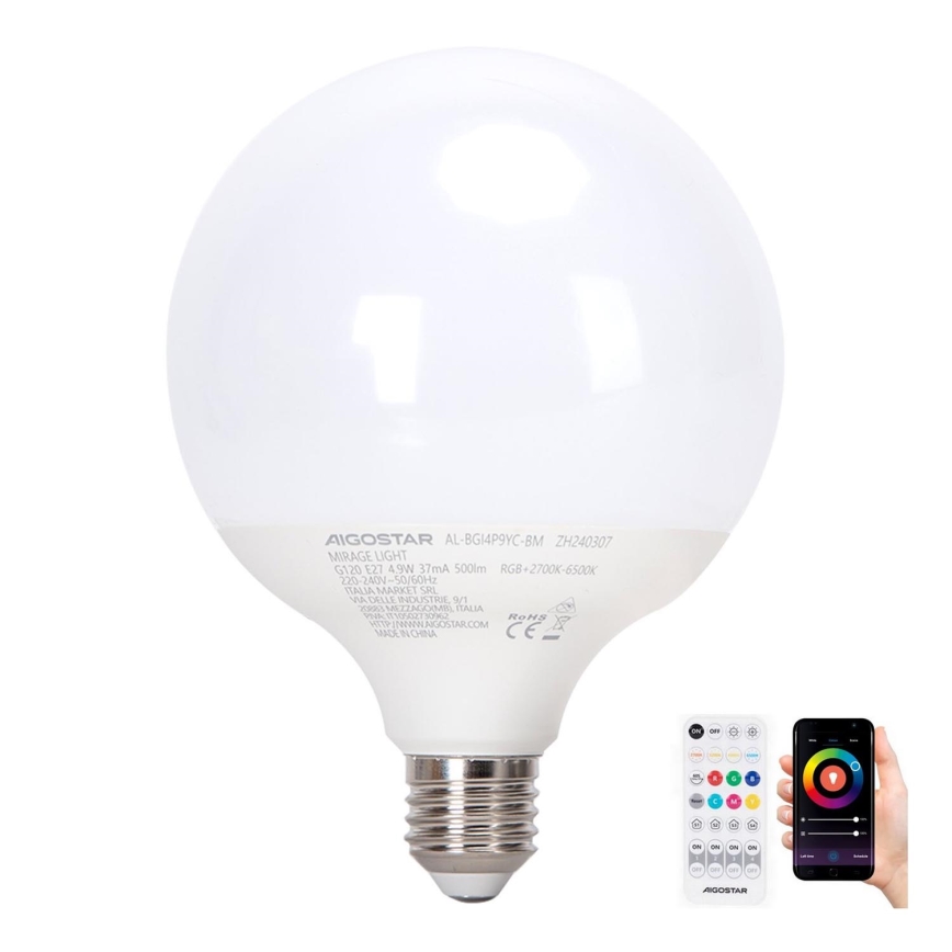 LED RGBW dimbare lamp MESH G120 E27/4,9W/230V 2700-6500K + afstandsbediening - Aigostar