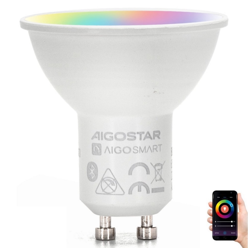 LED RGBW dimbare lamp MESH Smart GU10/6,5W/230V 2700-6500K - Aigostar
