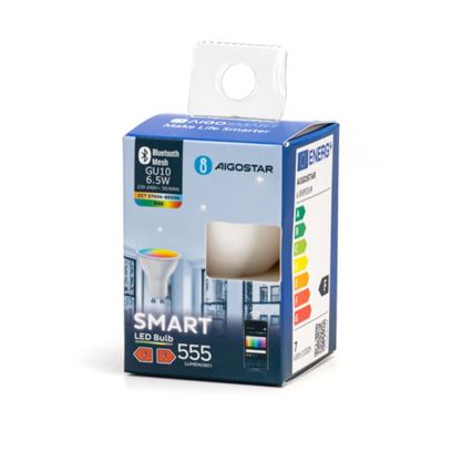 LED RGBW Dimbare Lamp MESH Smart GU10/6,5W/230V 2700-6500K - Aigostar