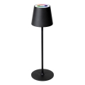 LED RGBW dimbare oplaadbare buitenlamp LED/1,5W/4000 mAh 3000K IP44 zwart