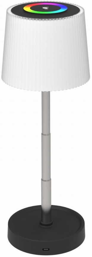 LED RGBW dimbare oplaadbare buitentafellamp met aanraakbediening LED/2W/5V IP44 1200 mAh grijs