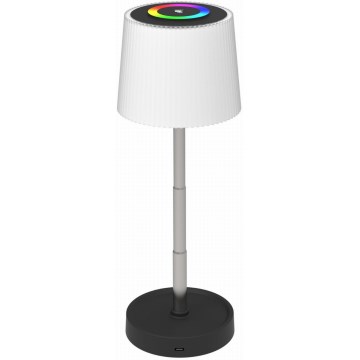 LED RGBW dimbare oplaadbare tafellamp voor buiten met aanraakbediening LED/2W/5V IP44 1200 mAh grijs