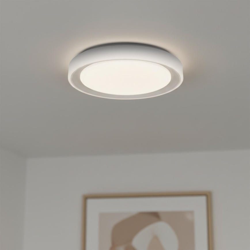 Dimbare RGBW LED-plafondlamp MELO, 36 W, 230 V, 3000–6000 K, Ø 39 cm, wit, inclusief afstandsbediening