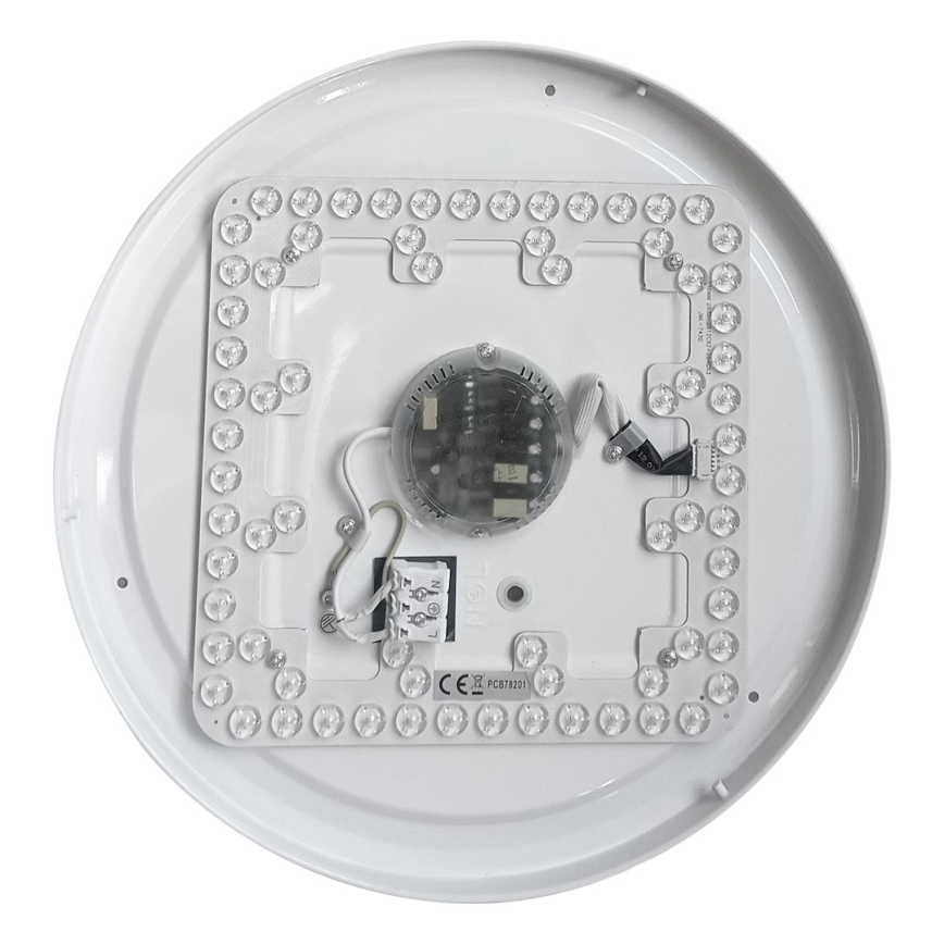 Dimbare RGBW LED-plafondlamp MELO, 36 W, 230 V, 3000–6000 K, Ø 39 cm, wit, inclusief afstandsbediening