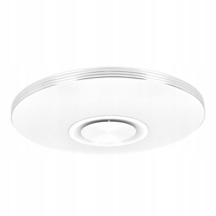 RGBW-dimbare LED-plafondlamp met ingebouwde speaker, 60 W, 230 V, 3000–6000 K, Ø 40 cm, wit + afstandsbediening