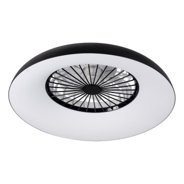 LED RGBW dimbare plafondlamp met ventilator PLAVE PAN LED/48W/230V 3000-6500K Ø 60 cm zwart + afstandsbediening