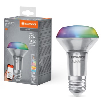 LED RGBW dimbare reflectorlamp SMART+ R63 E27/4,7W/230V 2700-6500K Wi-Fi - Ledvance