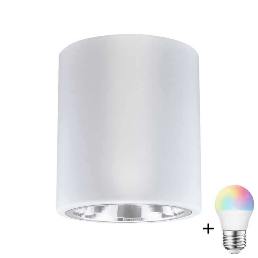 LED RGBW dimbare spot JUPITER 1xE27/6,5W/230V 2700-6500K Wi-Fi Ø 13 cm wit