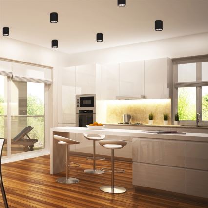 LED RGBW dimbare spot JUPITER 1xE27/6,5W/230V 2700-6500K Wi-Fi Ø 13 cm zwart