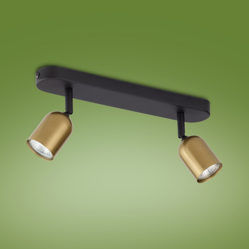 LED RGBW dimbare spot TOP 2xGU10/6,5W/230V 2700-6500K goud/zwart