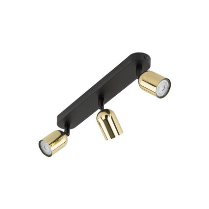 LED RGBW dimbare spot TOP 3xGU10/6,5W/230V 2700-6500K zwart/goud