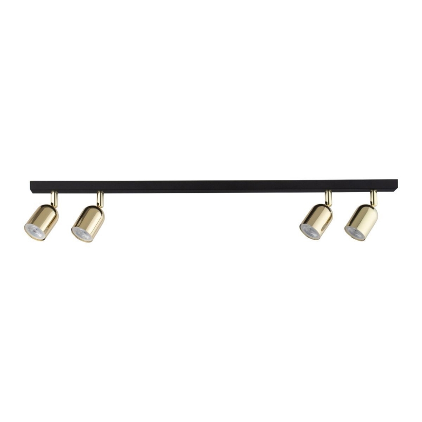 LED RGBW dimbare spot TOP 4xGU10/6,5W/230V 2700-6500K zwart/goud
