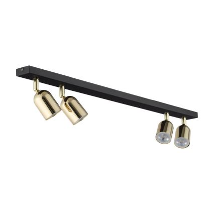 LED RGBW dimbare spot TOP 4xGU10/6,5W/230V 2700-6500K zwart/goud