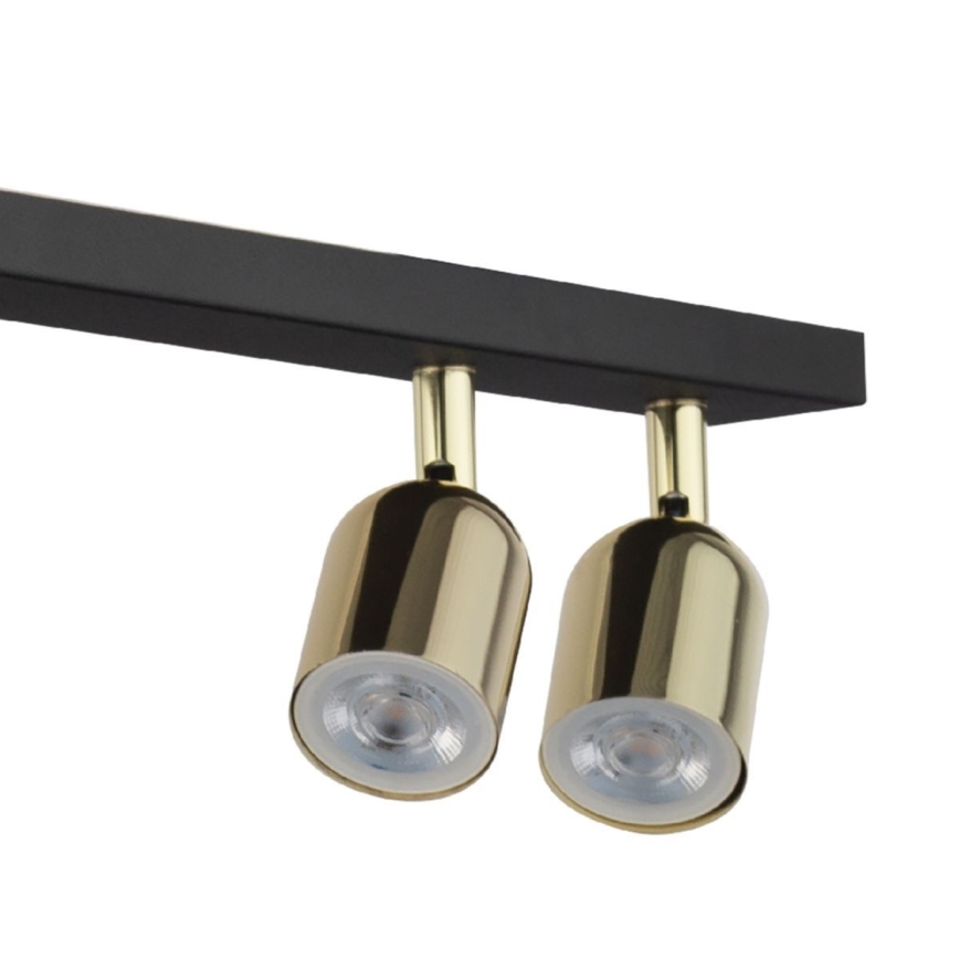 LED RGBW dimbare spot TOP 4xGU10/6,5W/230V 2700-6500K zwart/goud