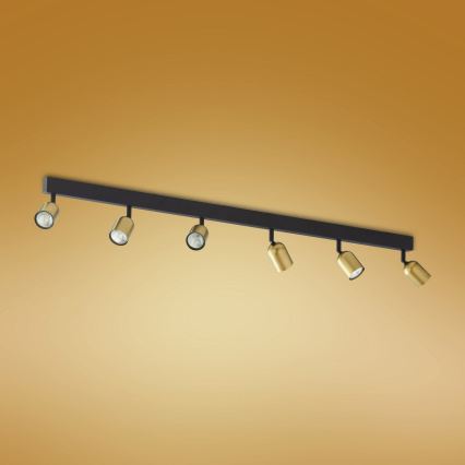 LED RGBW dimbare spot TOP 6xGU10/6,5W/230V 2700-6500K goud/zwart