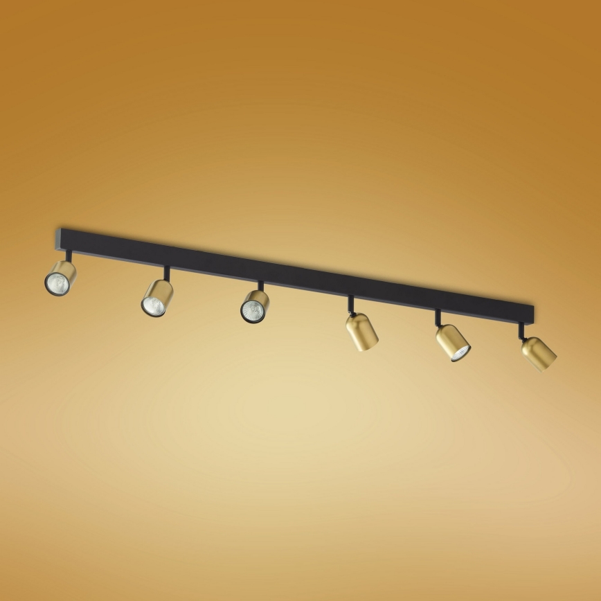 LED RGBW dimbare spot TOP 6xGU10/6,5W/230V 2700-6500K goud/zwart