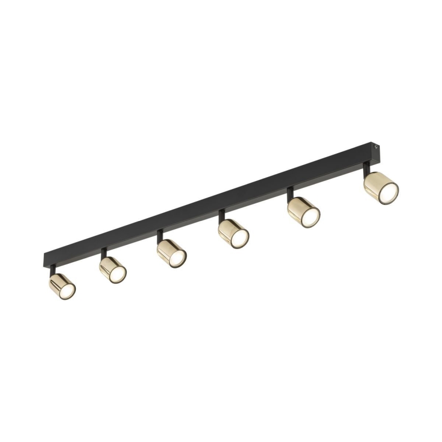 LED RGBW dimbare spot TOP 6xGU10/6,5W/230V 2700-6500K zwart/goud