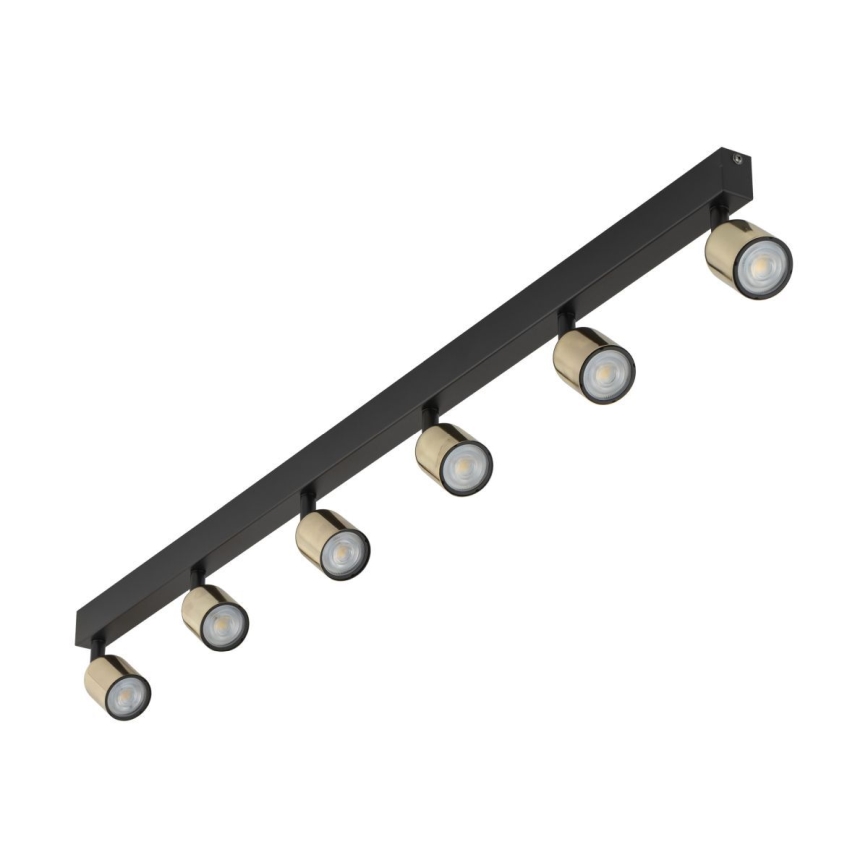 LED RGBW dimbare spot TOP 6xGU10/6,5W/230V 2700-6500K zwart/goud