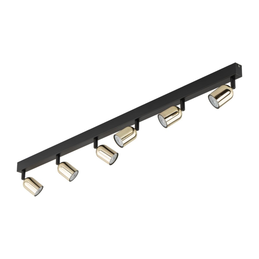 LED RGBW dimbare spot TOP 6xGU10/6,5W/230V 2700-6500K zwart/goud