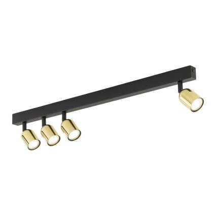 LED RGBW dimbare spots TOP 4xGU10/6,5W/230V 2700-6500K zwart/goud