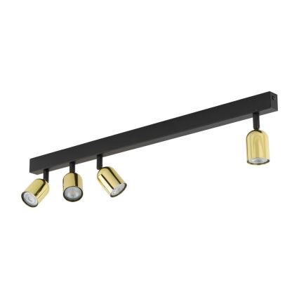 LED RGBW dimbare spots TOP 4xGU10/6,5W/230V 2700-6500K zwart/goud