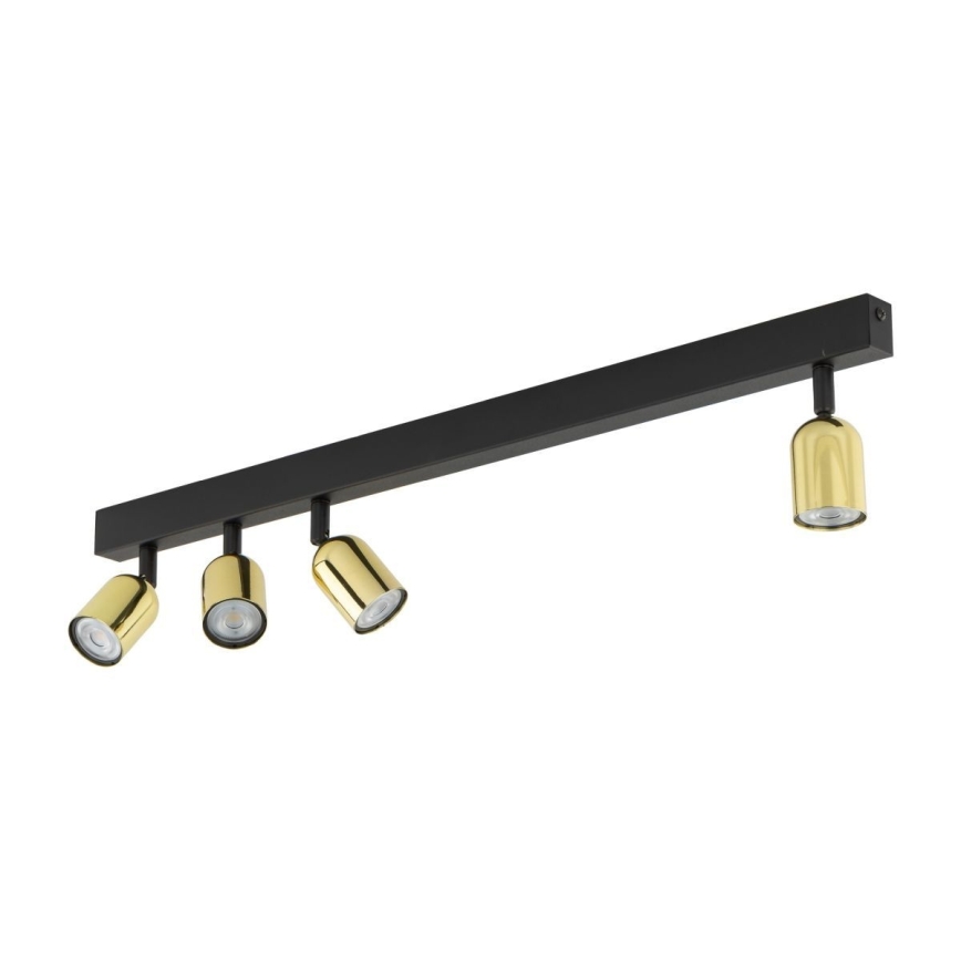 LED RGBW dimbare spots TOP 4xGU10/6,5W/230V 2700-6500K zwart/goud