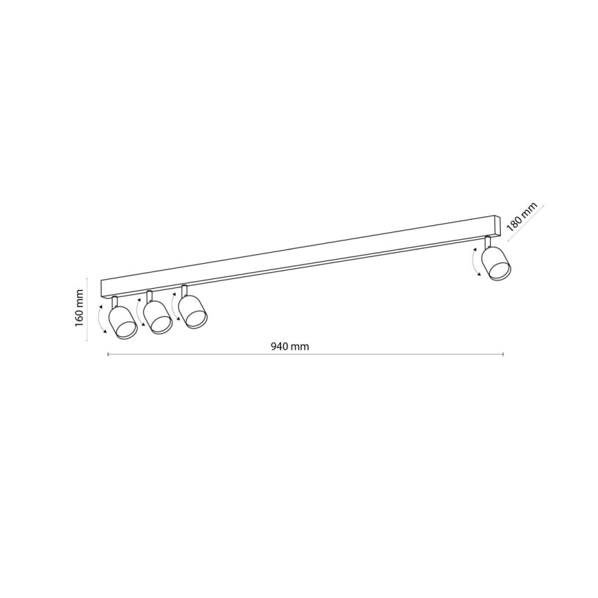 LED RGBW dimbare spots TOP 4xGU10/6,5W/230V 2700-6500K zwart/goud