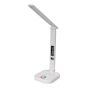 LED RGBW Dimbare tafellamp met aanraakbediening en draadloos opladen, scherm en USB-poort MAGNUS LED/6W/5V 3000-6500K wit
