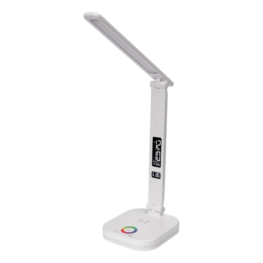 LED RGBW Dimbare tafellamp met aanraakbediening en draadloos opladen, scherm en USB-poort MAGNUS LED/6W/5V 3000-6500K wit