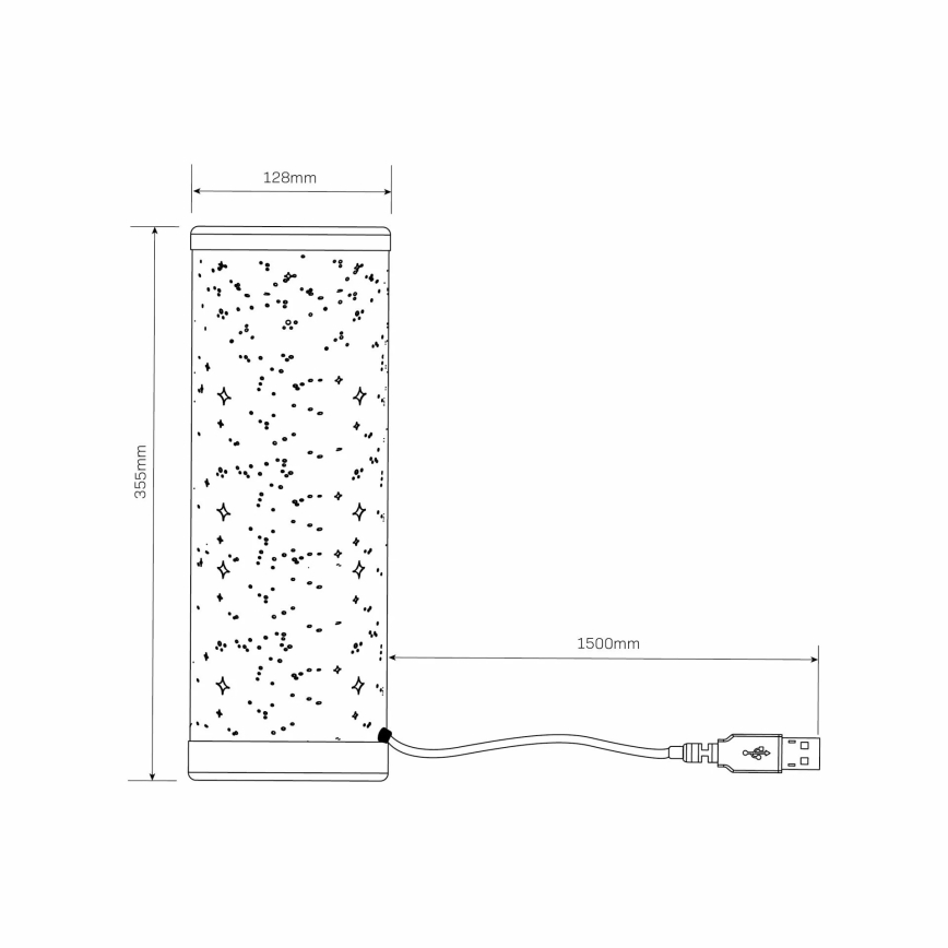 LED RGBW Dimbare Tafellamp STELLA MINI LED/5W/5V + afstandsbediening