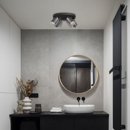 LED RGBW Dimmable badkamer inbouwspot TURYN 4xGU10/6,5W/230V 2700-6500K Wi-Fi IP44 zwart