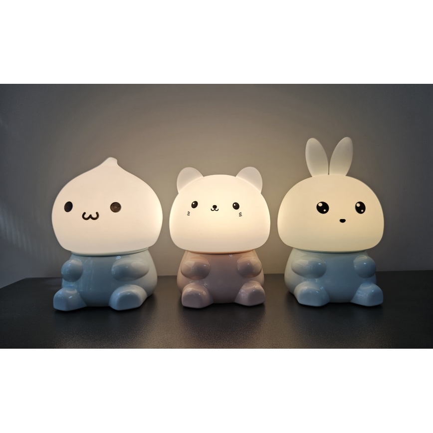 LED RGBW Kinder Touchlamp LED/1W/5V USB 1200 mAh konijn