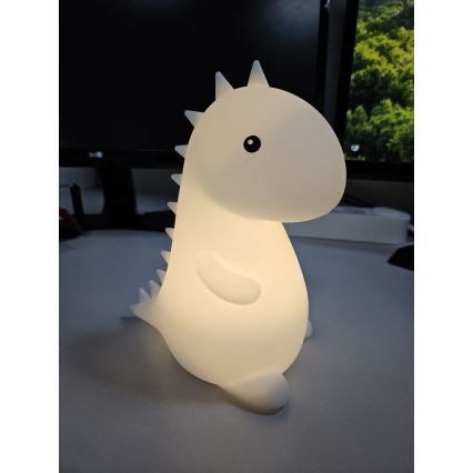 LED RGBW Kinderen aanraken lamp LED/1W/5V USB 1200 mAh dinosaurus