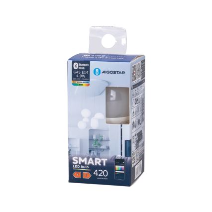 LED RGBW dimbare lamp G45 E14/4,9W/230V 2700-6500K - Aigostar