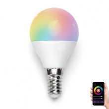 LED RGBW Lamp G45 E14/7W/230V 3000-6500K Wi-Fi - Aigostar