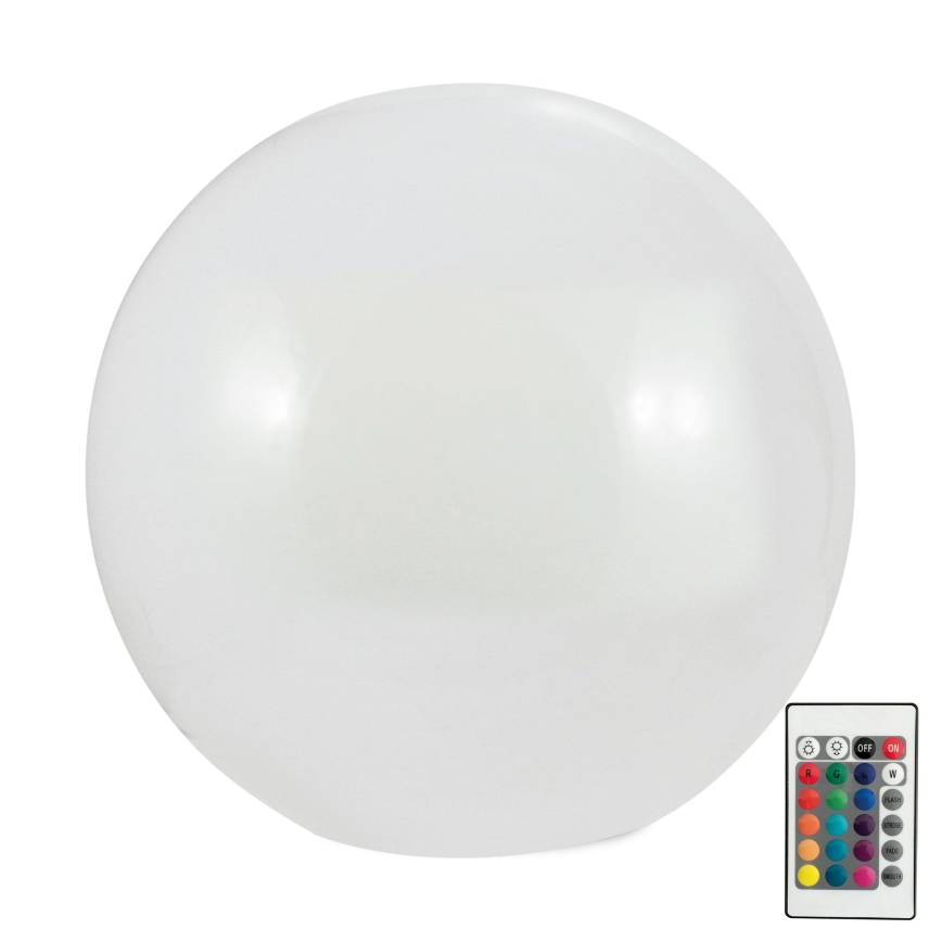 LED RGBW Solar lamp BALL LED/1,2V diameter 40 cm IP65 + afstandsbediening