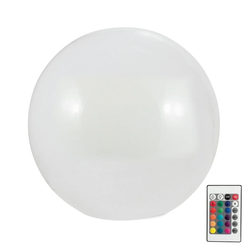 LED RGBW Solar lamp BALL LED/3,2V 500 mAh diameter 30 cm IP65 + afstandsbediening