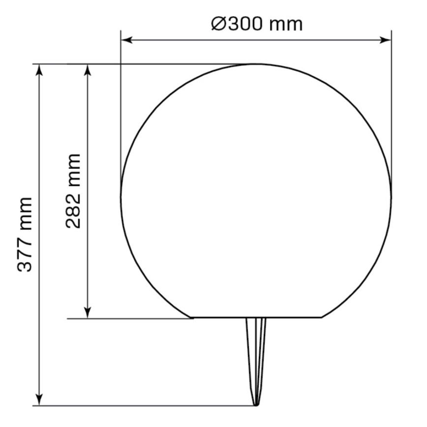 LED RGBW Solar lamp BALL LED/3,2V 500 mAh diameter 30 cm IP65 + afstandsbediening