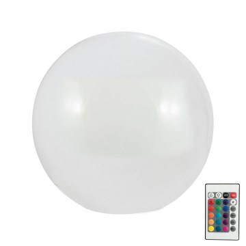 LED RGBW Solar lamp BALL LED/3,2V diameter 20 cm IP65 + afstandsbediening