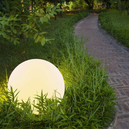 LED RGBW Solar lamp BALL LED/3,2V diameter 20 cm IP65 + afstandsbediening