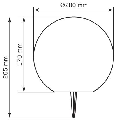 LED RGBW Solar lamp BALL LED/3,2V diameter 20 cm IP65 + afstandsbediening