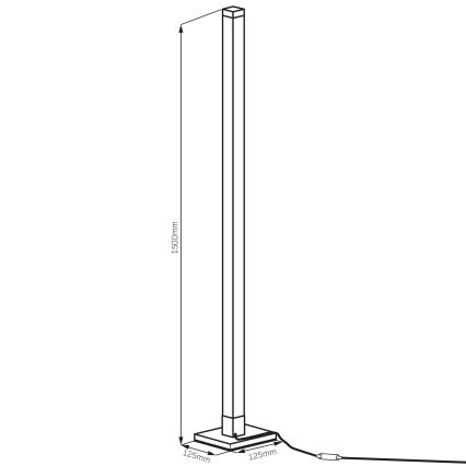 LED RGBW Dimbare Vloerlamp MAGICAL LED/7W/230V + afstandsbediening