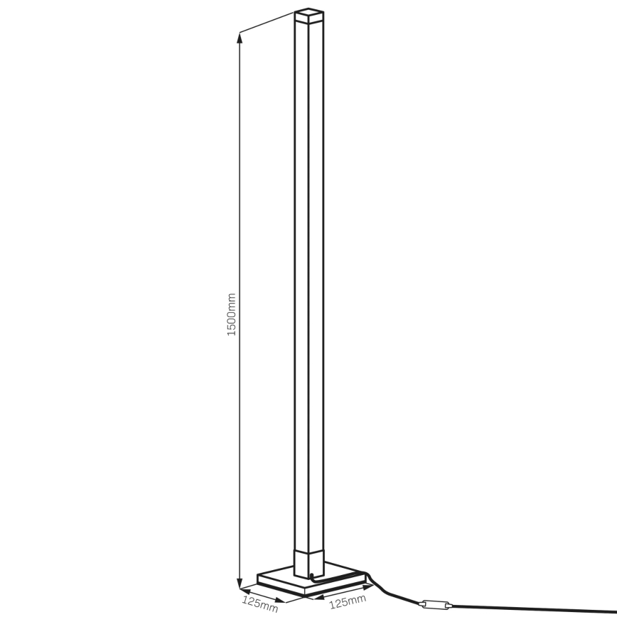 LED RGBW Dimbare Vloerlamp MAGICAL LED/7W/230V + afstandsbediening