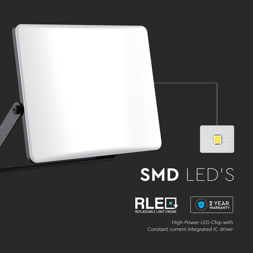 LED Schijnwerper LED/100W/230V 3000/4000/6500K IP65 zwart
