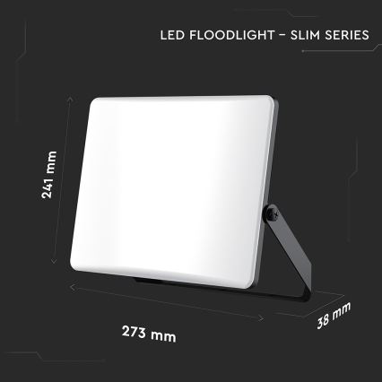 LED Schijnwerper LED/100W/230V 3000/4000/6500K IP65 zwart
