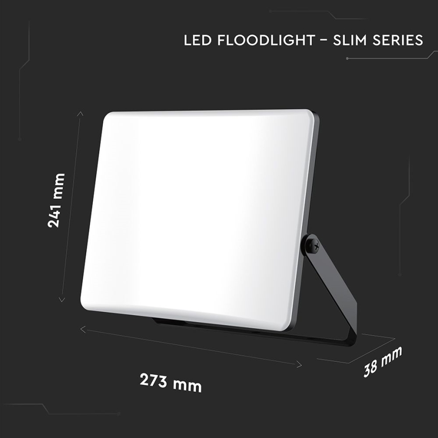 LED Schijnwerper LED/100W/230V 3000/4000/6500K IP65 zwart