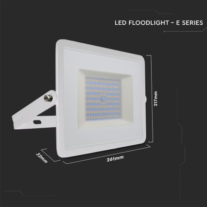 LED Schijnwerper LED/100W/230V 6500K IP65 wit