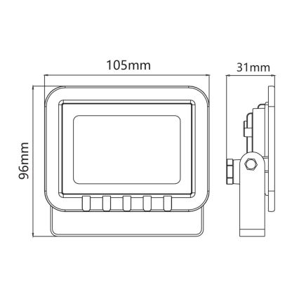 LED Schijnwerper LED/10W/230V 6500K IP65